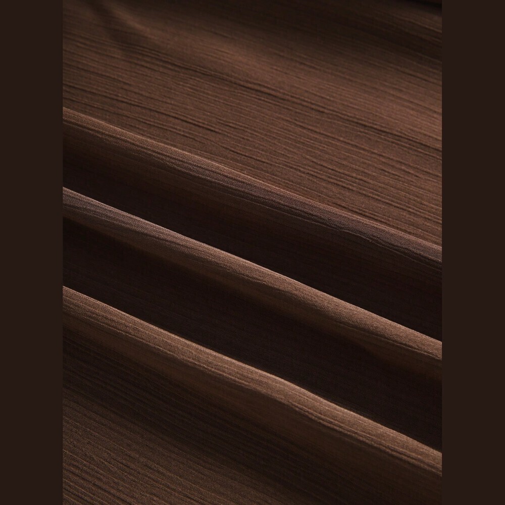 Chocolate Brown Tiered Cinched Maxi Dress with Shoulder Ties - Picture 8 of 9
